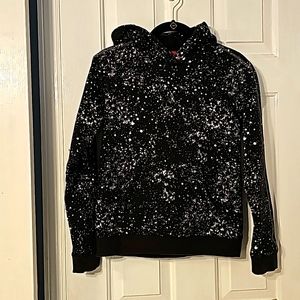 DSG black with white spots hoodie size L